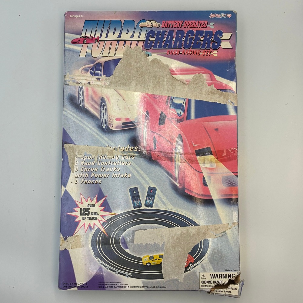 Megatoys Micro Turbo Chargers Road Racing Set Battery Operated Slot Car Track